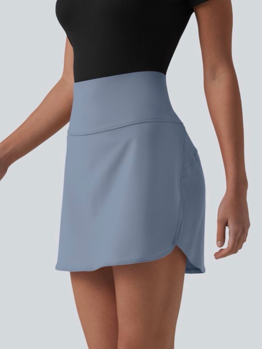 Halara SoftlyZero Ultra High Waist Tummy Control Mini Skirt Skort with Pockets